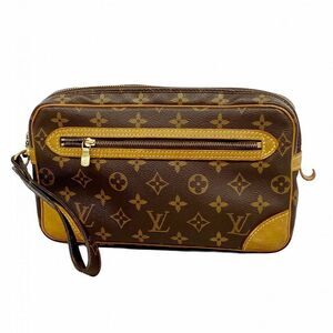 Louis Vuitton Clutch Bag Monogram Marly Dragonne M51825 Brown Men's